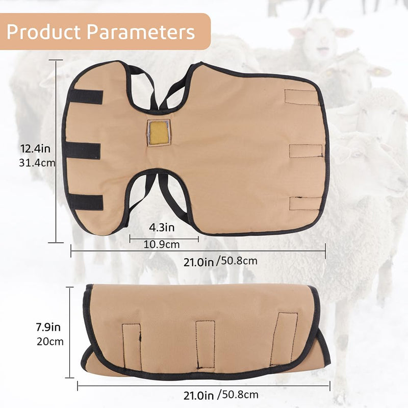 2 Pack Brown Goat Blanket for Winter Goat Coat Cold Weather Waterproof Windproof Goat Jacket Blanket to Keep Goat Warm Lamb Coat with Straps Thickened Belly Protection - PawsPlanet Australia