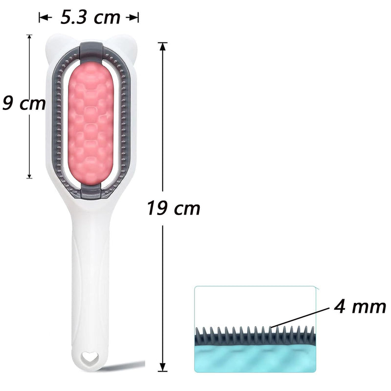Pack of 2 pet hair removal combs with water tank, multifunctional pet cleaning brush, 4 in 1 cleaning brush for dogs and cats, massage, cleaning, undercoat grooming and hair loss - PawsPlanet Australia