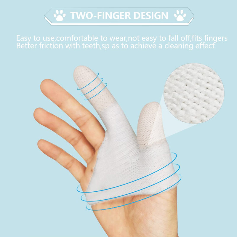 Dog toothbrush finger cots reusable, dental care dog finger cot, finger toothbrush for dogs, pet toothbrush made of knitted fabric for dogs and cats - PawsPlanet Australia