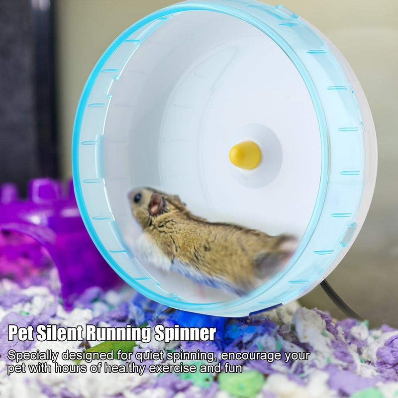 Plastic Silent Running Wheel Hamster Mouse Rat Exercise Toys Pet Toy Training Cage Accessory for Small Animals Mouse with Iron Stand - PawsPlanet Australia