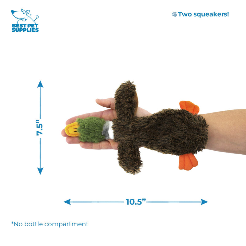 Best Pet Supplies 2-in-1 Fun Skin Stuffless Dog Squeaky Toy and Plush toys Small 1Wild Duck - PawsPlanet Australia