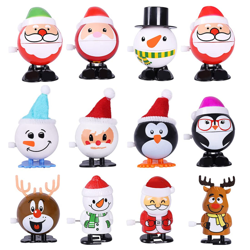 Max Fun 12pcs Christmas Stocking Stuffers Wind Up Toys Assortment for Christmas Party Favors Goody Bag Filler (Christmas Wind up Toys) - PawsPlanet Australia