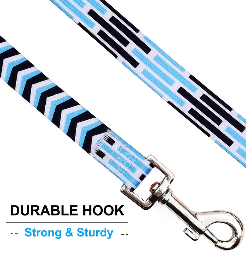 [Australia] - Mycicy Colorful Nylon Long Dog Leash Obedience Recall Training Agility Lead，12ft 20ft 30ft 50ft Training Leash for Small Medium Large Dogs, Pattern Printer 12 Feet*3/4in Blue 