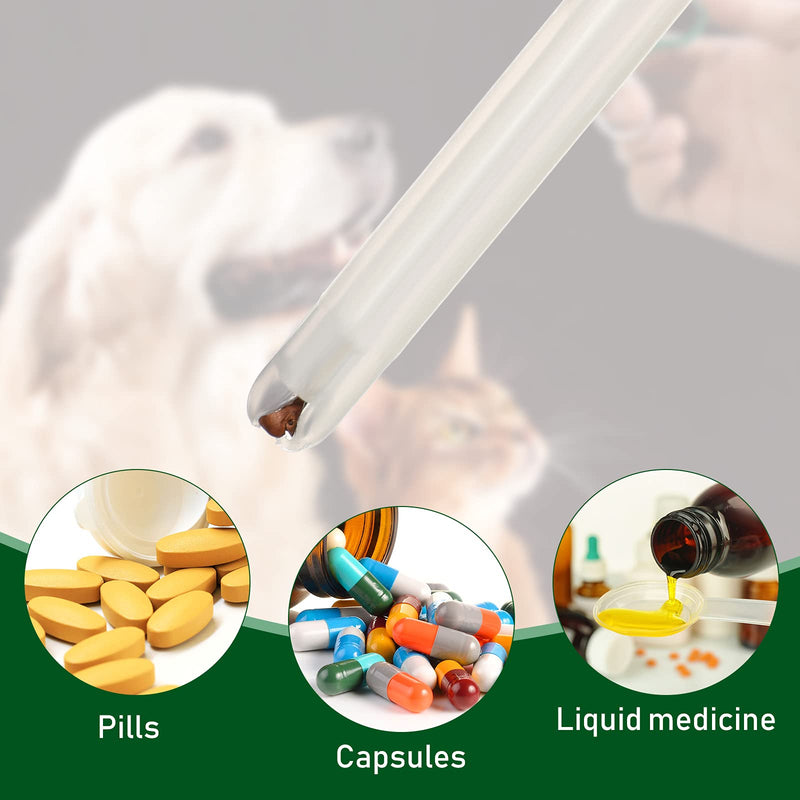 2 Pieces Pet Piller Pet Tablet Water Syringe with Safety Tip Small Animal Handy Pill Shooter Pet Feeding Dispenser for Cats Dogs Birds (White) - PawsPlanet Australia