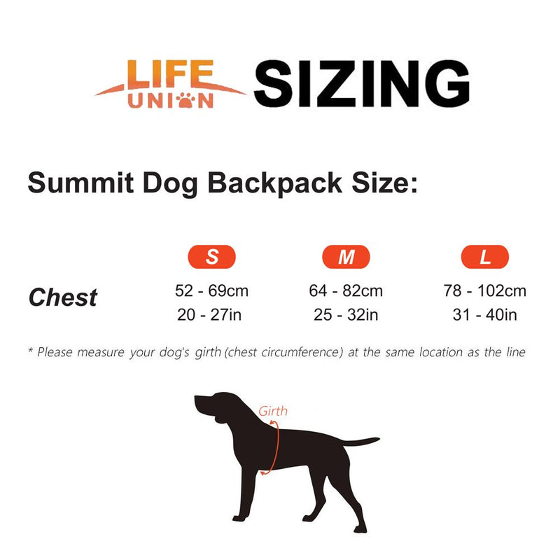 [Australia] - Lifeunion 2 in 1 Service Dog Harness Saddlebags Backpack with 2 Removable Packs for Hiking Camping Travel Pack Outdoor Accessory S 