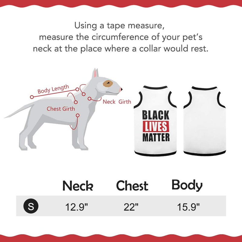 [Australia] - SCENEREAL Black Lives Matter Dog T Shirt Blank Shirt 2 Pack - Soft and Breathable Cotton Pet Puppy T Shirt with Letter Printing, Fit for Small and Medium Dogs 