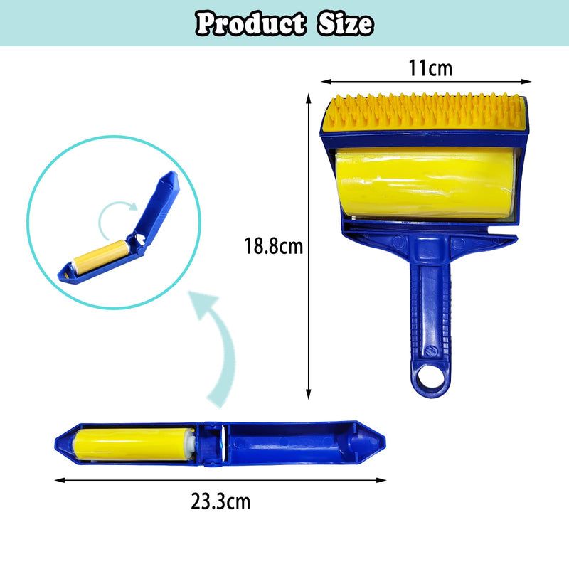 Stick it Roller Set, Waldspring Reusable Lint Rollers for Pet Hair, Washable Pet Hair Remover, Lint Roller for Pet Hair, Suitable for Home and Travel, for Clothes, Carpets, Car Seats - PawsPlanet Australia