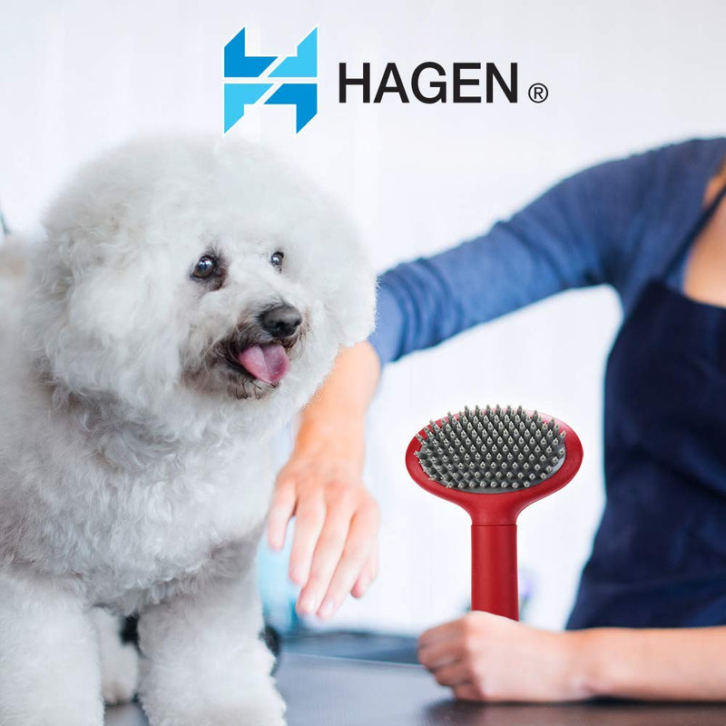 [Australia] - Le Salon Essentials Rubber Slicker Dog Brush, Large 