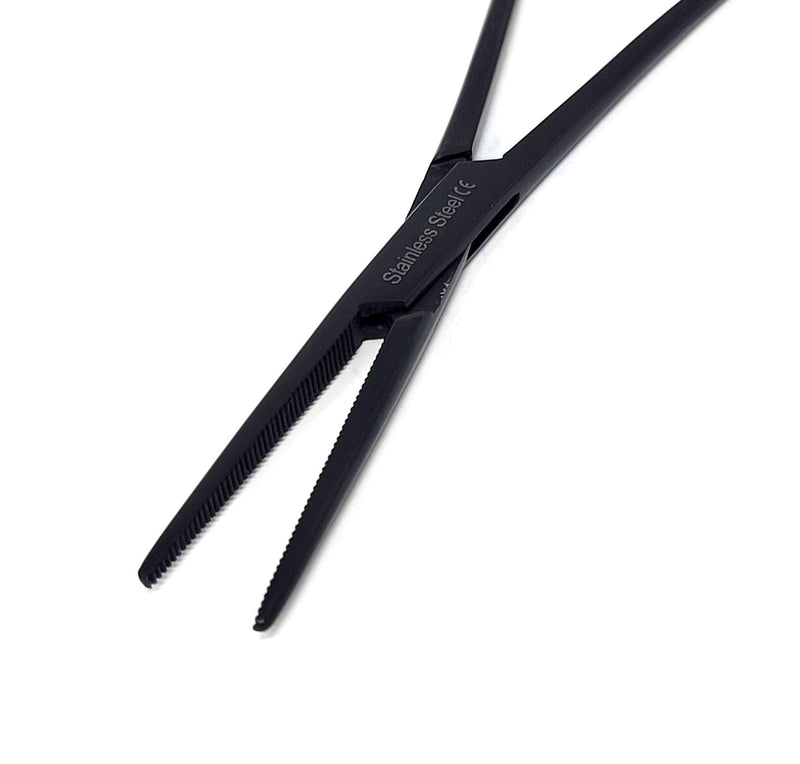 Dog Pet Ear / Nose Hair Puller Grooming Hemostat Locking Forceps Pliers, 5.5" (14cm), Straight (Black) Black - PawsPlanet Australia