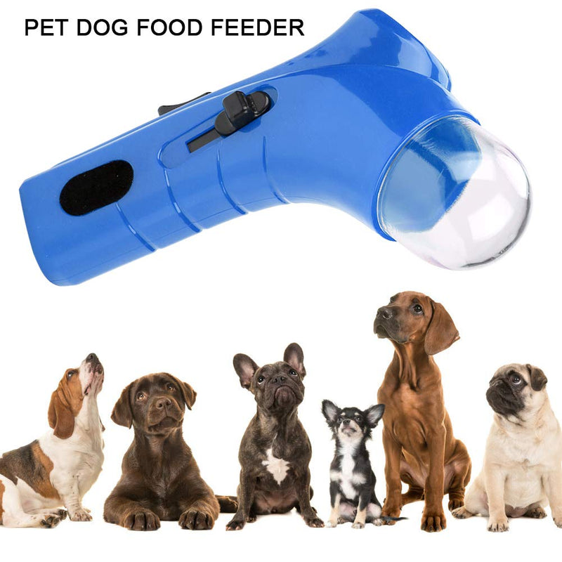 Pssopp Pet Treat Launcher Shooter Dog Food Catapult Puppy Snack Feeder Dispenser Pet Training Toys Interactive Toys for for Exercise and Training(Blue) Blue - PawsPlanet Australia