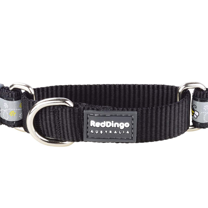 Red Dingo Bumblebee Black Martingale Dog Collar (20mm x 32-47cm), M Medium - PawsPlanet Australia