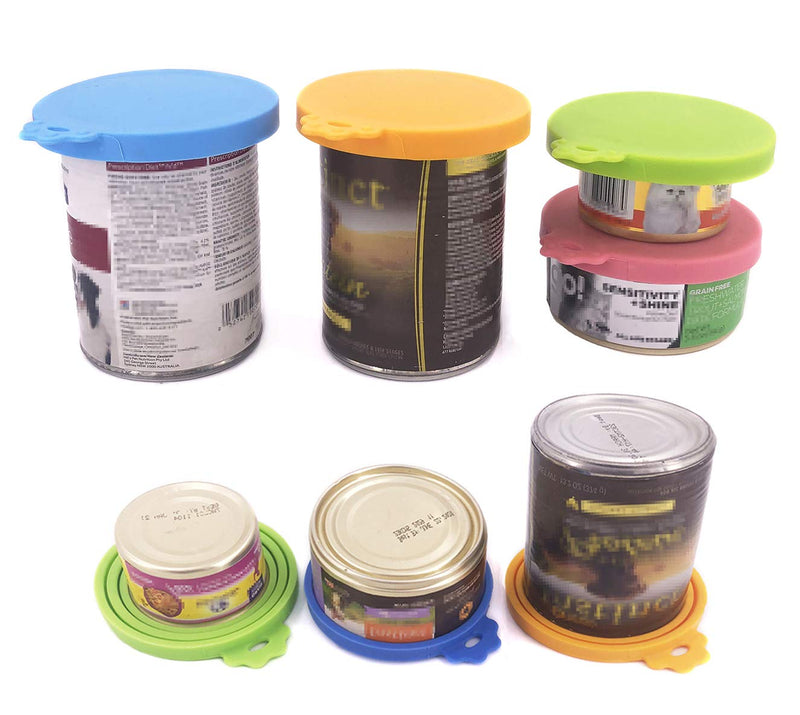 Comtim Pet Food Can Cover Silicone Can Lids for Dog and Cat Food(Universal Size,One fit 3 Standard Size Food Cans) Blue/Green - PawsPlanet Australia