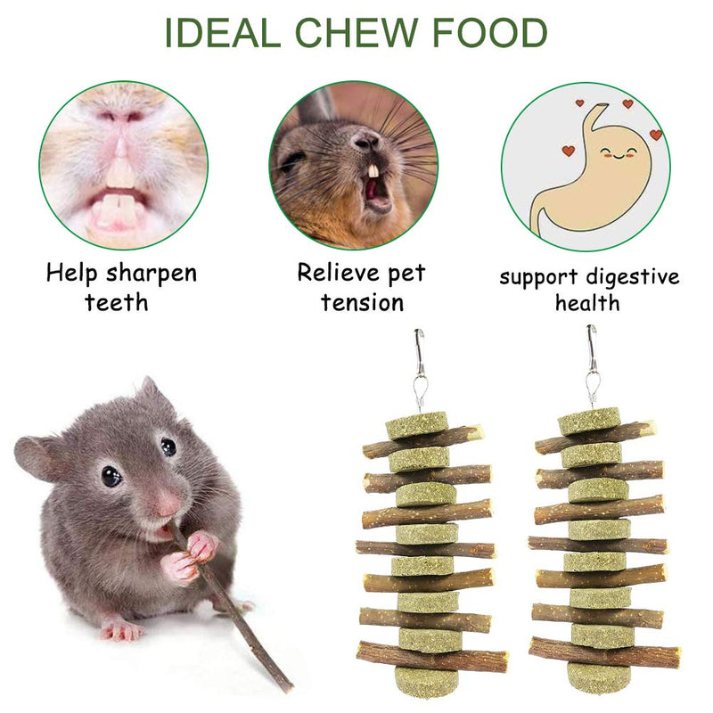 2PCS Hamster Bunny Chew Toys for Teeth, BESTZY Apple Sticks Pet Chew Toys Hamster Chew Toys Gerbil Rat Guinea Pig Chinchilla Chew Toys Accessories - PawsPlanet Australia