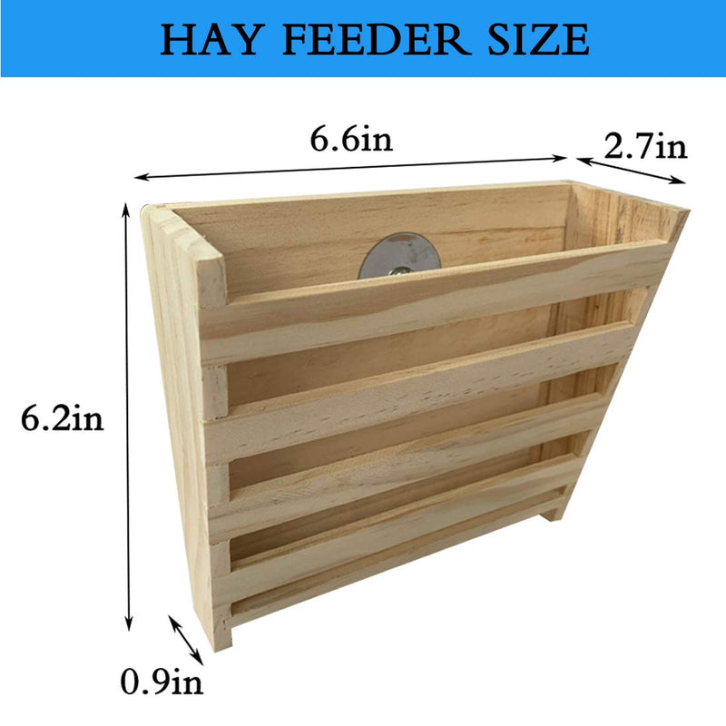 Hamiledyi Guinea Pig Hay Feeder, Bunny Food Wooden Manger Rack Grass Holder for Chinchilla Hamster - PawsPlanet Australia