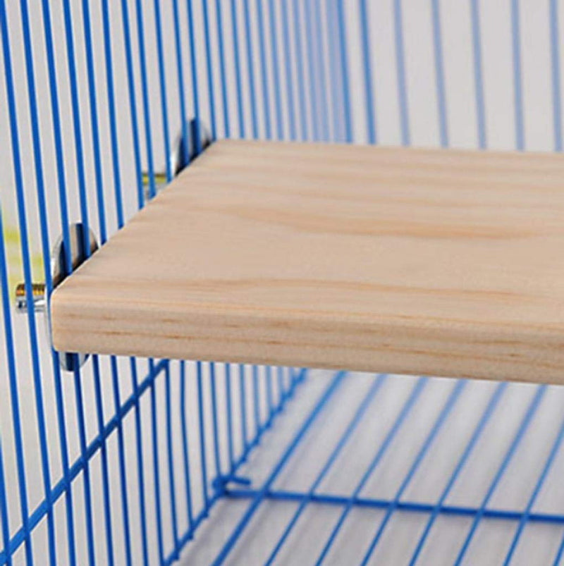 3 Pcs Birdcage Perches Parrot Cage Perch Wooden Platform Stand Bird Perch Stand Toy Hamster Springboard Chinchilla Cage Corner Shelf Laddered Natural Wood Branches Exercise Toy for Parakeets Hedgehog Large - PawsPlanet Australia