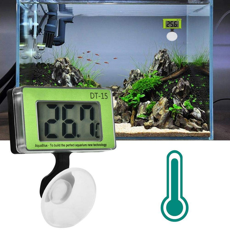 Pssopp Aquarium Thermometer Submersible Fish Tank Temperature Thermometer LCD Digital Waterproof Thermometer with Suction Cup for Tropical and Marine Aquarium - PawsPlanet Australia