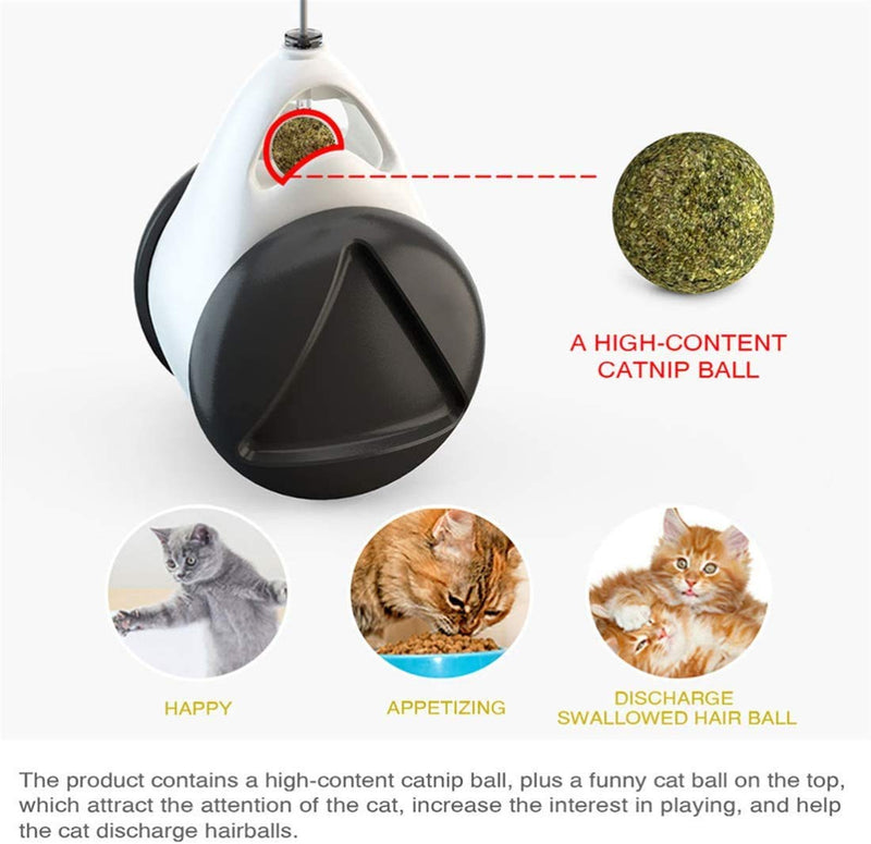 Passbey 2PCS Balanced Cat Toy with ball, Interactive Toys for Indoor Cats Rotating Rolling Balls for Cat Toys - PawsPlanet Australia