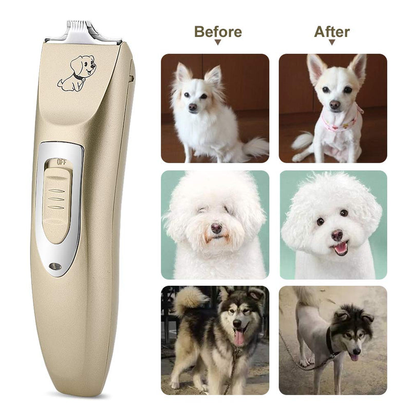 Dog Clippers, Professional Electric Cat Dog Grooming Clippers Kit Low Noise Cordless Pet Clippers Rechargeable Dog Hair Trimmer - PawsPlanet Australia