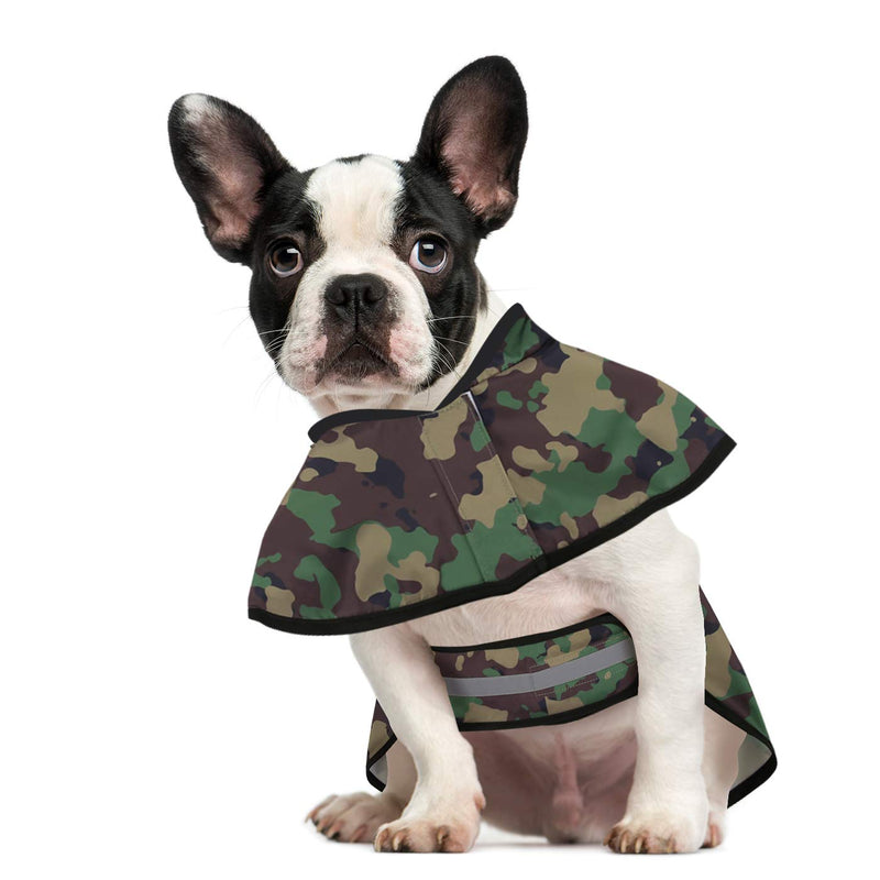 HDE Dog Raincoat Hooded Slicker Poncho for Small to X-Large Dogs and Puppies (Camo, Small) Green Camo - PawsPlanet Australia