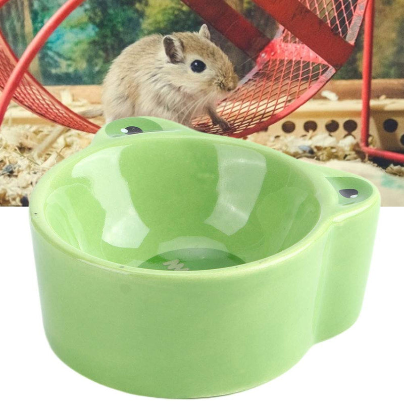 Ceramic Hamster Bowl, Cartoon Animal Shape Food Water Feeding Bowls for Chinchilla Guinea Pig Rabbit Small Animals(Frog) Frog - PawsPlanet Australia