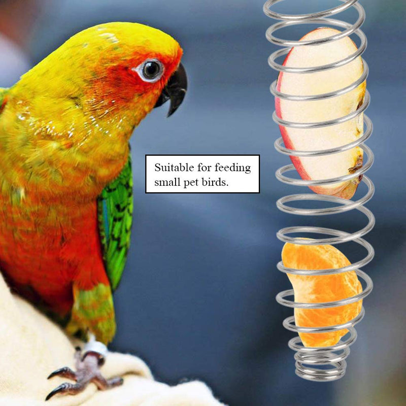 ViaGasaFamido Birds Food Basket, Stainless Steel Parrot Wheat Ear Fruit Vegetables Feeder Bird Foraging Food Basket Toy for Parakeet Cockatiel Conure African Grey Cockatoo Macaw Amazon Lovebird Finch - PawsPlanet Australia