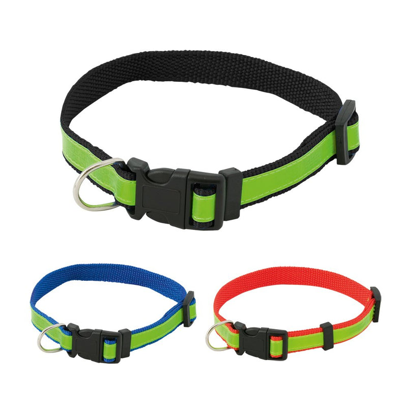 eBuyGB High Visibility/Fluorescent Reflective Adjustable Dog Safety Collar, Blue Blue Collar - PawsPlanet Australia