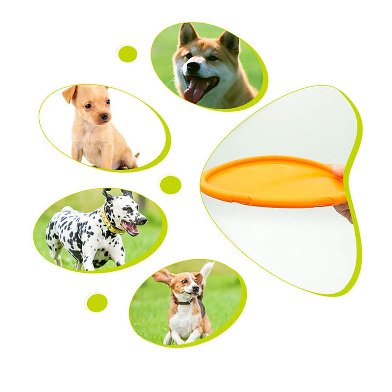 ZXT 3 Pcs Dog Frisbee,Pet frisbee,Silicone Pet Dog Frisbee,18 cm / 7 Inch Dog Flying Disc Pet Flying Saucer Very Suitable for Dog Training, Throwing, Catching and Playing - PawsPlanet Australia