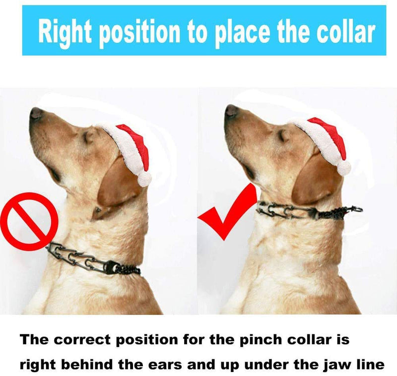 [Australia] - Supet Dog Prong Collar, Adjustable Dog Pinch Training Collar with Quick Release Stainless Steel Snap Buckle for Small Medium Large Dogs(Bonus Extra 4 Comfort Rubber Tips& 1 Link) S (Length: 14"--Weight: around 35 lbs) 