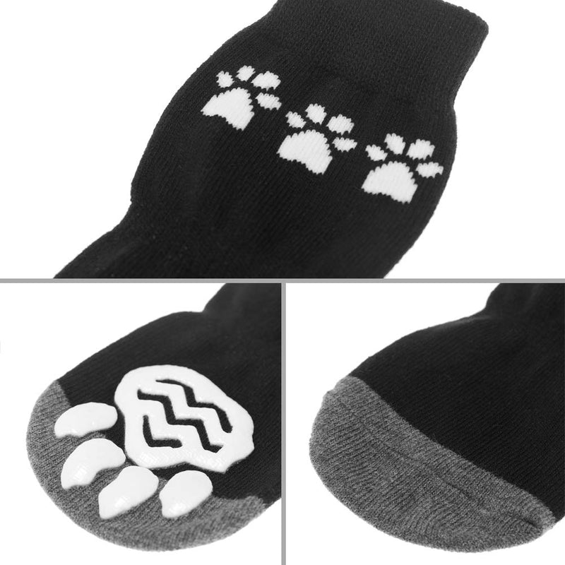 [Australia] - BINGPET Anti Slip Dog Socks for Hardwood Floors, Pet Paw Protectors with Grips S 