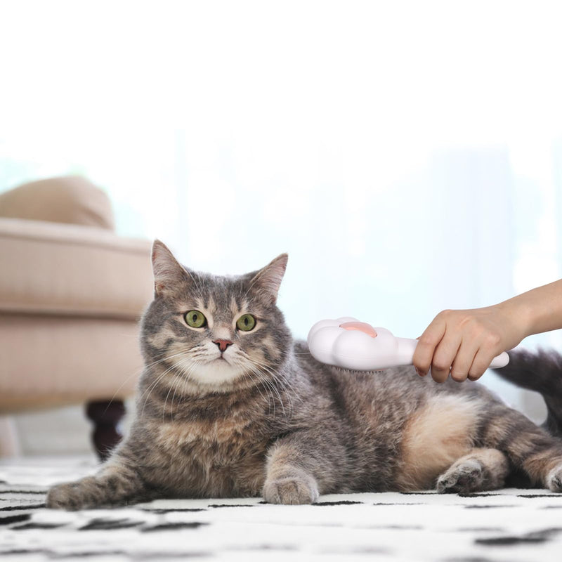 Lollanda Cat Brush Dog Brush, Self-Cleaning Dog Cat Brush for Long Hair/Short Hair, Cat Brush with Massage Particles, Pet Brush for Pet Grooming, Massage, Grooming, Loose Fur - PawsPlanet Australia