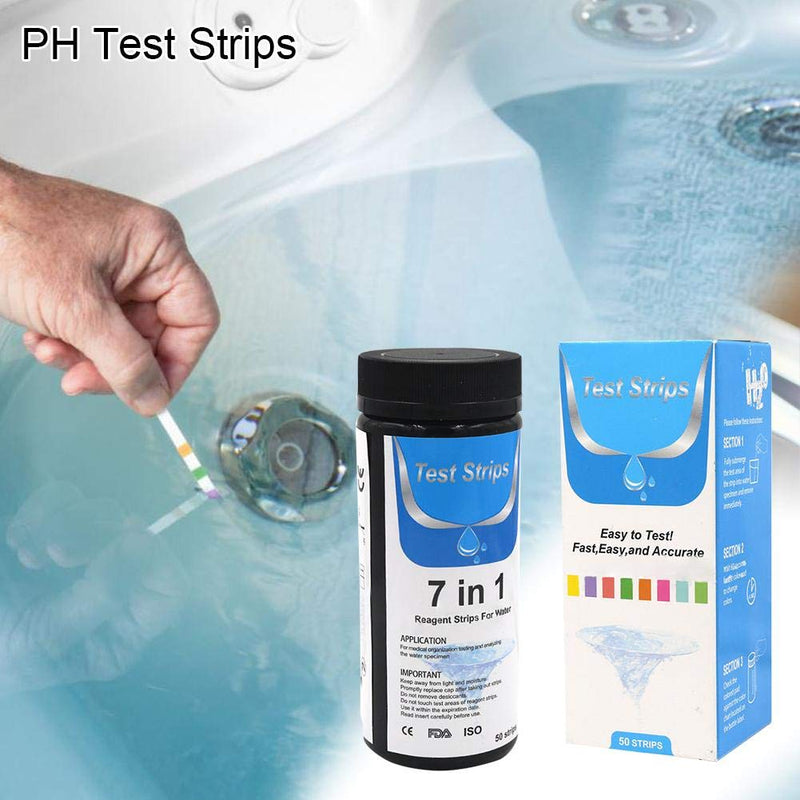 Prom-note 7 In 1 Test Strips Freshwater And Saltwater Aquarium Test Strips, 50PCS Water Quality Test Strips Aquarium Fish Tank PH Level Testing Papers For PH Level Test - PawsPlanet Australia