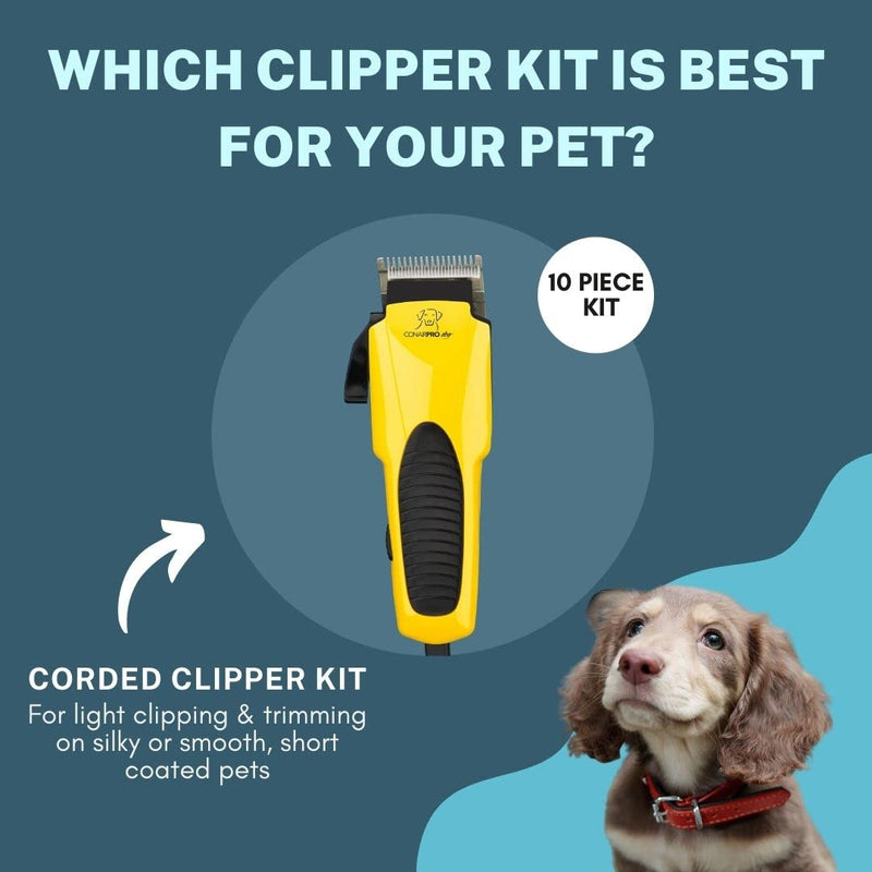 CONAIRPRO Dog & cat 10-Piece Home Grooming Clipper Kit 10 Piece Home Grooming Kit - PawsPlanet Australia