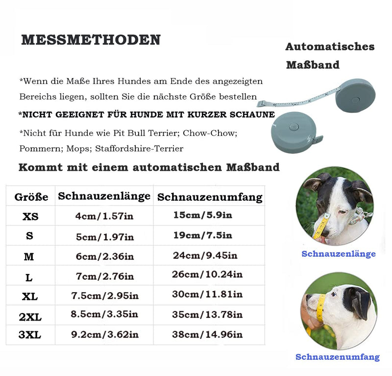 Basket muzzle for dogs, prevents biting, chewing and barking, muzzle for small, medium and large dogs, comes with a measuring tape, adjustable and safe, breathable, black S - PawsPlanet Australia