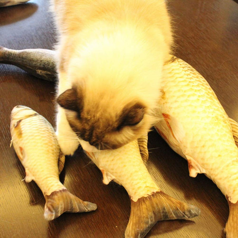 Leful 8 pcs Fish Cat Toy, Realistic Plush Moving Simulation Wagging Fish Funny Interactive Catnip Kicker Toys for Cat Kitten Kitty - PawsPlanet Australia
