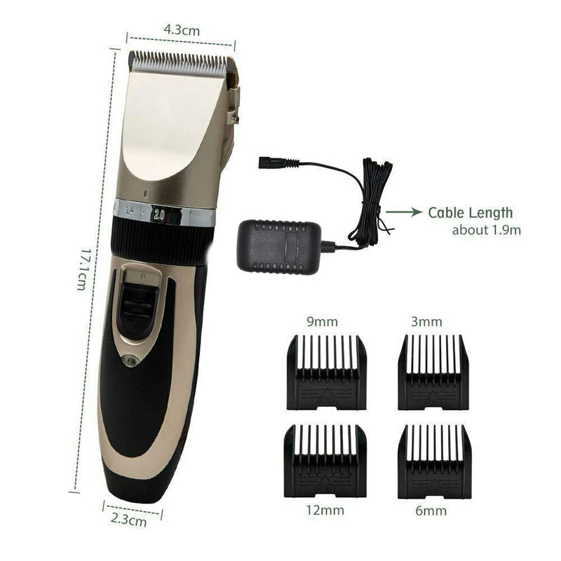 bxtbest-seller Dog Clippers, 5 Speed Cordless Electric Pet Grooming Clippers pet shaver clippers, Low Noise (Gold) UK plug - PawsPlanet Australia