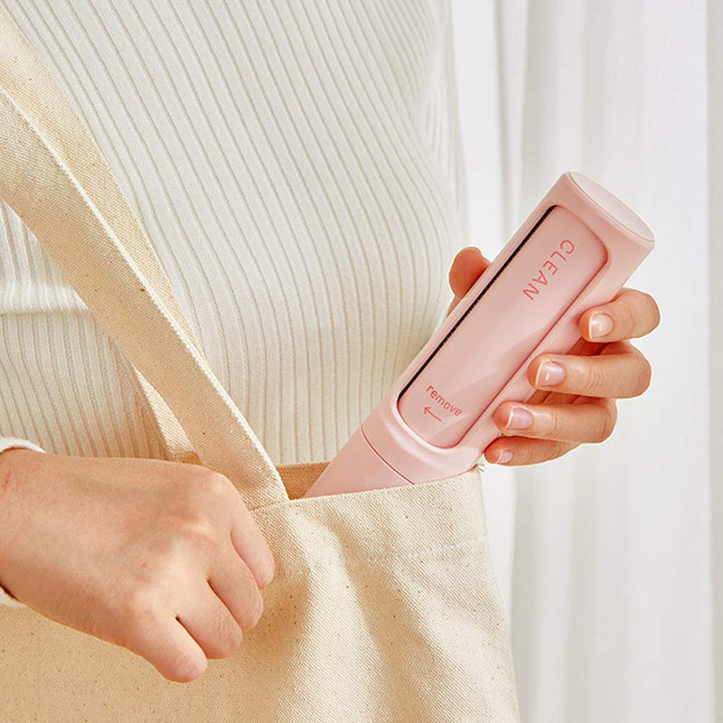 NIFTIE Reusable Travel Lint Roller With Self Cleaning - Pink/Dog & Cat Hair Remover Brush - PawsPlanet Australia