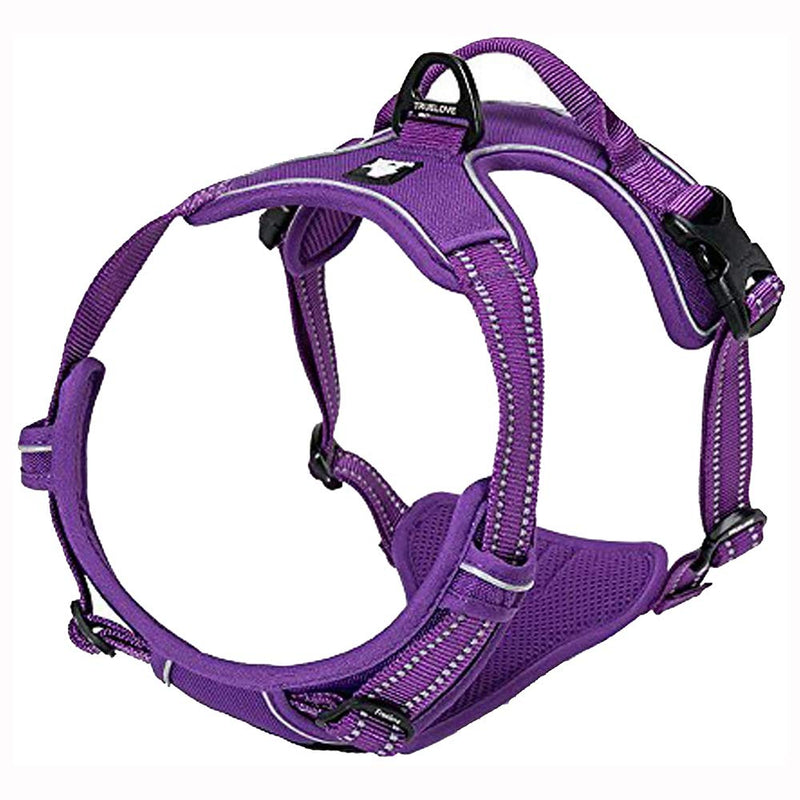 TrueLove Dog Harness TLH5651 No-pull Reflective Stitching Ensure Night Visibility, Outdoor Adventure Big Dog Harness Perfect Match Puppy Vest Now Available (Purple,M) Purple M - PawsPlanet Australia