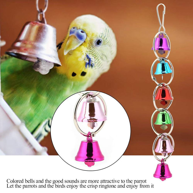 Parrot Bells Toy, Colorful Ringer Bells Swing Toy for Birds Budgies Parakeets African Greys Conures Cockatiels Love Birds Finch - PawsPlanet Australia