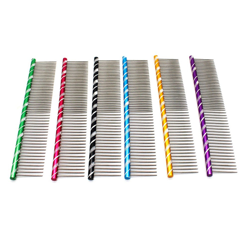 [Australia] - UEETEK Pet Grooming Comb Dogs Cats Comb Stainless Steel Purple 