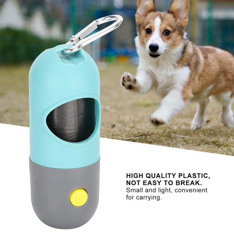 DAUERHAFT Dog Poop Bag Dispenser,Portable Outdoor Pet Waste Bag Box,Lightweight,With LED Light,for Pet Hanging Out In Day Night(Blue) - PawsPlanet Australia