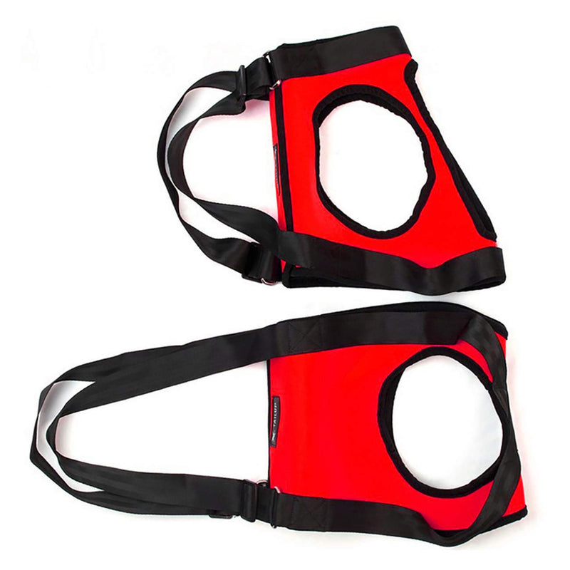 [Australia] - Uheng Dog Canine Sling Lift Adjustable Straps Support Harness Helps with Loss of Stability Caused by Joint Injuries Arthritis Disabled Older Walk for Small Medium Large Pets Cats M Red 
