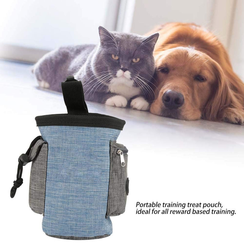 Dog Treat Bag Multiple Pockets Pet Food Snack Storing Waist Pouch Obedience Training Multi-functional Portable Supplies(Blue) Blue - PawsPlanet Australia