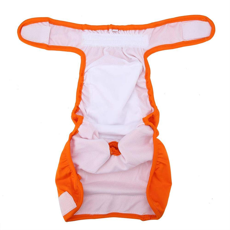 Pet Pants, Breathable Soft Anti-harassment Menstrual Pants Comfortable Cotton Sanitary Pants Dog Underwear for Small Medium Large Pet Dog Puppy(Orange, S) Orange, S - PawsPlanet Australia