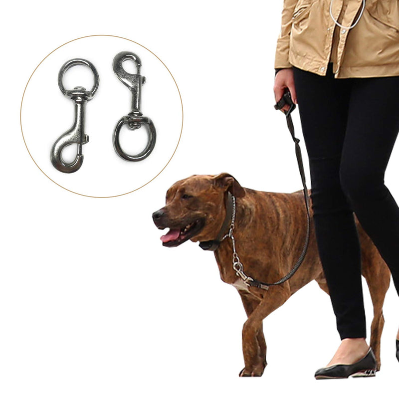 Si-maker Dog Collar and Lead Set of 2 Heavy Duty 360° Swivel Trigger Snap Hooks for Pet Stainless Steel Snap Hooks With Swivel Carabiner Hooks for Webbing, Dog Lead (Hooks) - PawsPlanet Australia