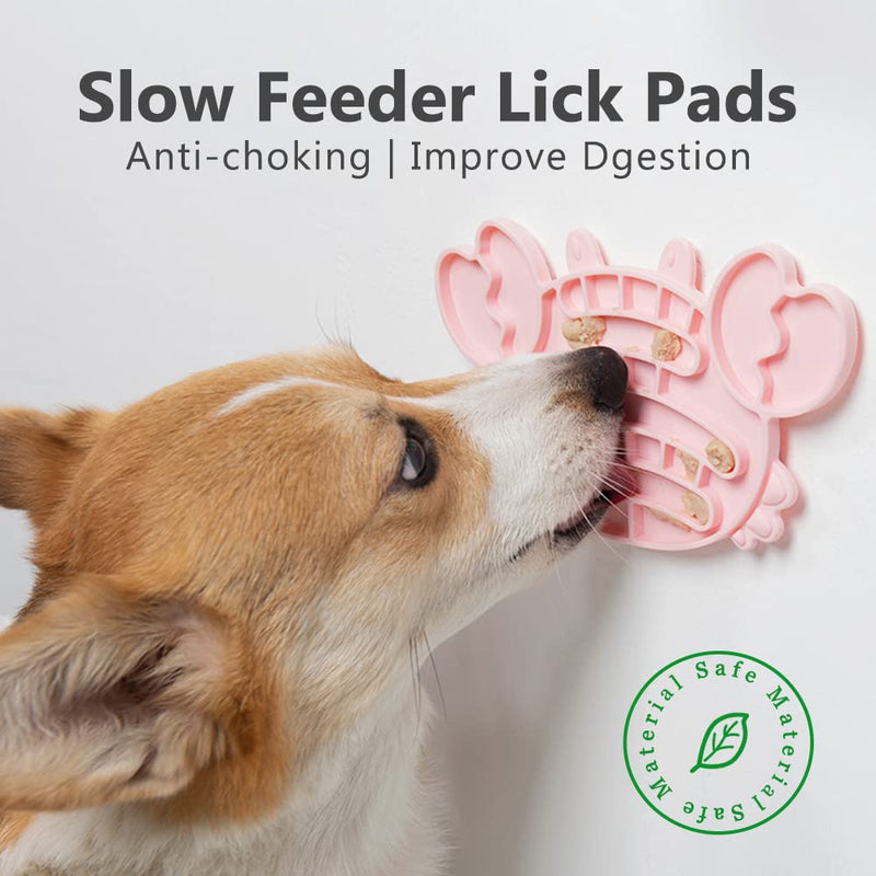 Lick Mat for Dogs and Cats 2 Pack Slow Feeder with Suction Cups Licking Pads for Dog Anxiety Relief Bathing Grooming Nail Trimming - PawsPlanet Australia