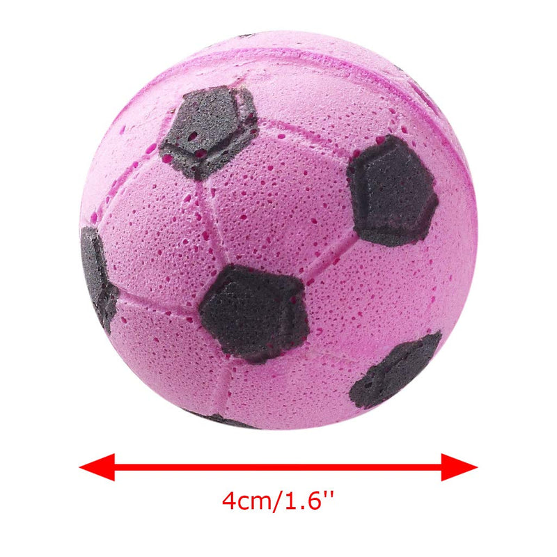 [Australia] - BCQLI Foam Soccer Balls Cat Toys (Red, Green, Yellow, Blue, 12) 