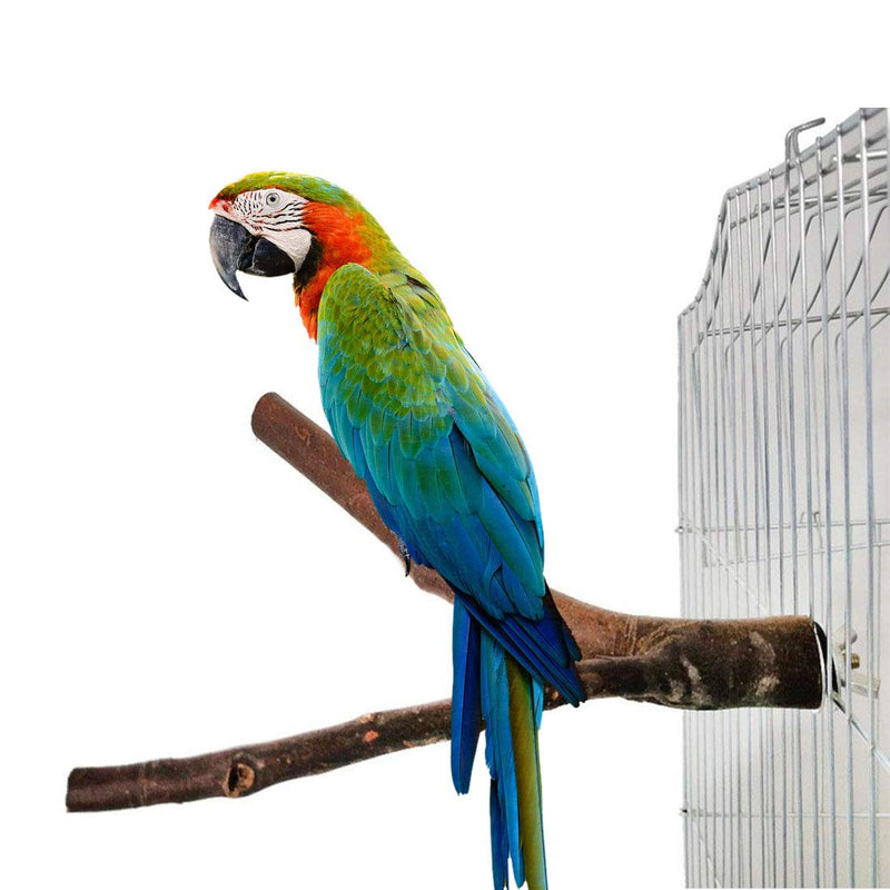 kathson Natural Bird Wood Perch Parakeet Standing Toy Sticks Parrot Paw Grinding Branches Cockatiels Cage Chewable Accessories for Conures Macaws Finches 8 PCS - PawsPlanet Australia