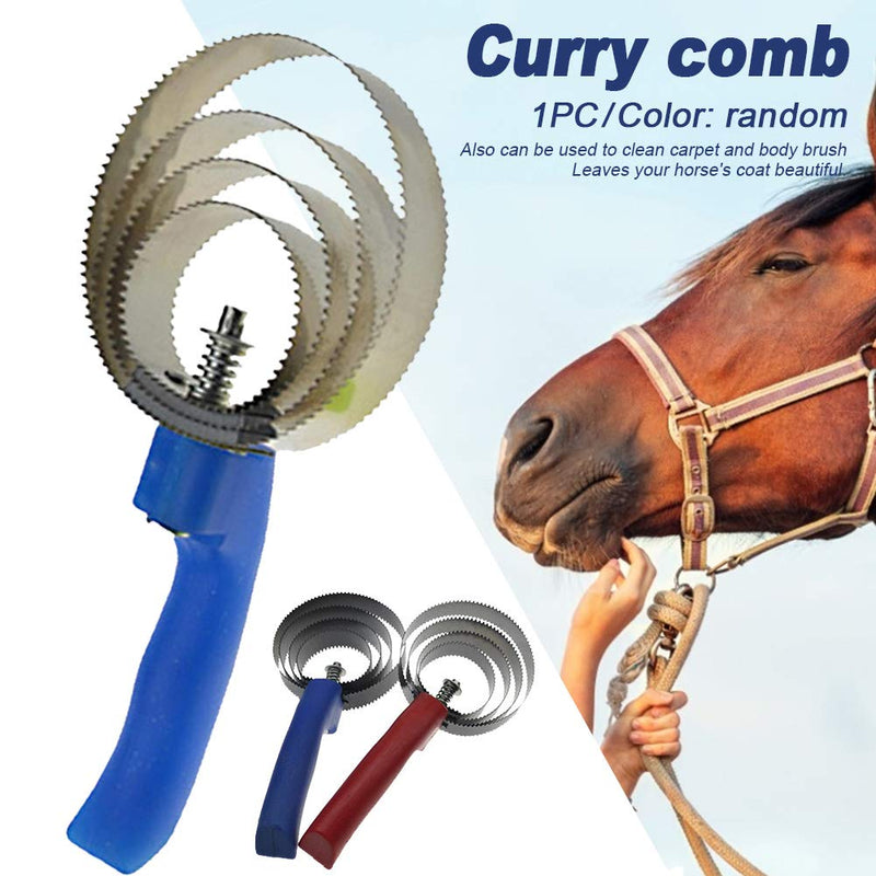 Faderr Horse Scraper Livestock Itching Brush, Stainless Steel Handheld Shedding Comb 4 Ringed Brush Horse Itching Brush for Horse Random - PawsPlanet Australia