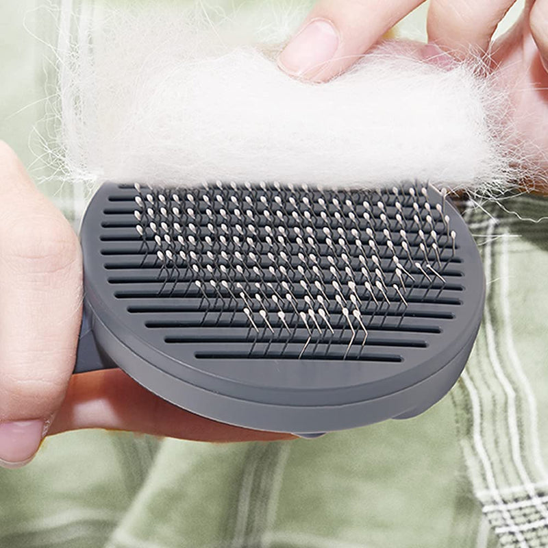 Pet Grooming Brush,Self Cleaning Slicker Brush – Gently Removes Loose Undercoat,Mats and Tangled Hair – Your Dog or Cat Will Love Being Brushed with The Grooming Brush Pink - PawsPlanet Australia