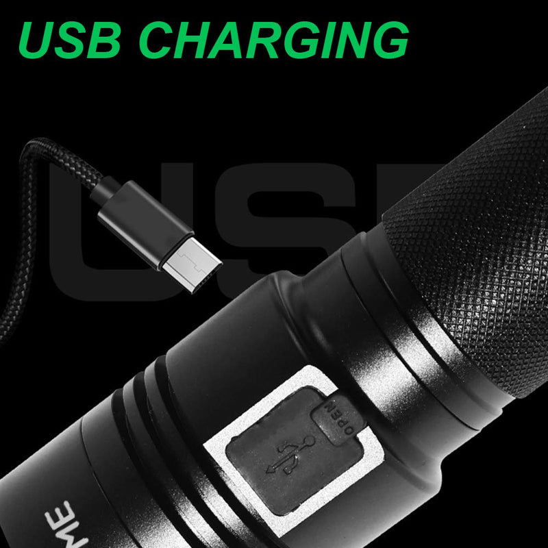 [Australia] - AHOME V3 UV Blacklight Flashlight [USB Rechargeable] 10W Black Light 395nm Ultraviolet LED Lamp, Scorpion Finder & Pet Urine Detector with [5000mAh Battery] and Charging Cable 